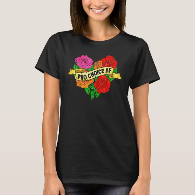 Flower Prochoice Af Reproductive Rights T Shirt (Framsida)