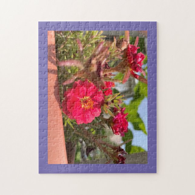 Flower Puzzle w/Lila Boarder Pussel (Vertikal)