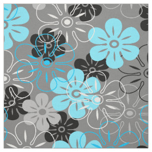 Flower Rain Hawaiian Retro Blommigt Tyg