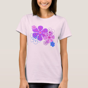 Flower Rain Tropical Gals T-Shirts
