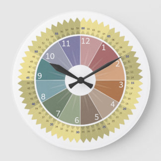 Flower Rainbow Teaching and Learning Clock Stor Klocka