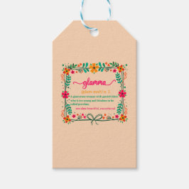 Flower Ram Glamma Grandma Grandmor Definition Presentetikett