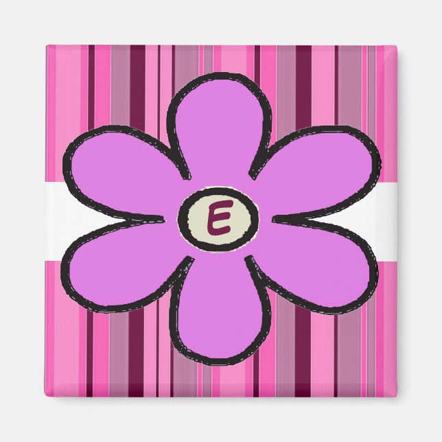 Flower Rand Initial Magnet (Framsidan)