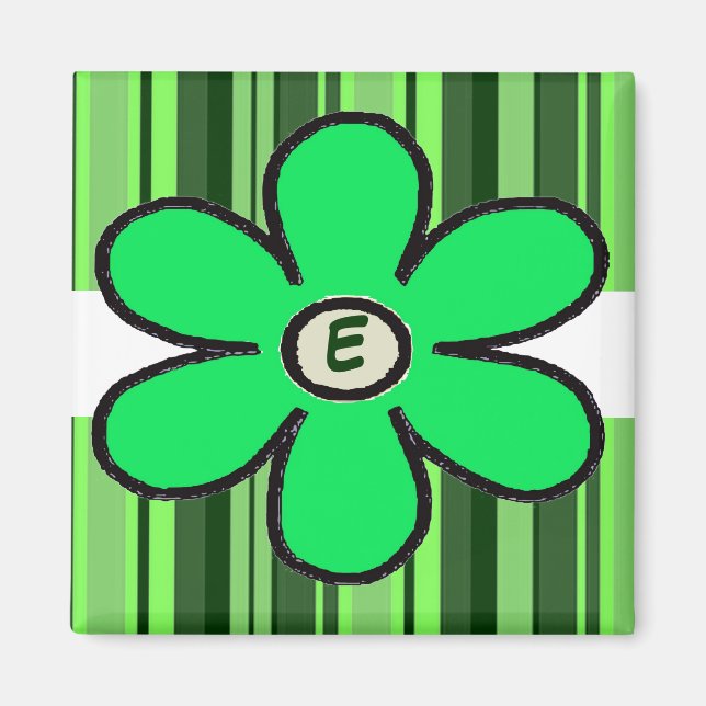Flower Rand Initial Magnet (Framsidan)