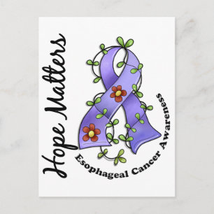 Flower Ribbon 4 Hope Matters Esophageal Cancer Vykort