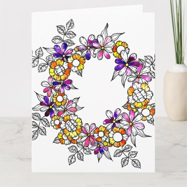 Flower Ring Tack Kort (Framsida)