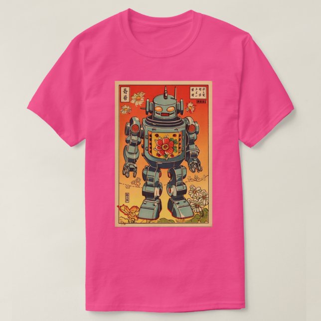 Flower Robot T Shirt (Design framsida)