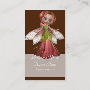 Flower Rödhårig Fairy Whimistic Fantasy Visitkort