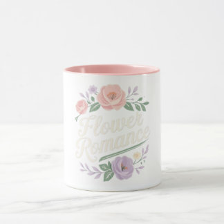 Flower Romantik Blommigt Mugg