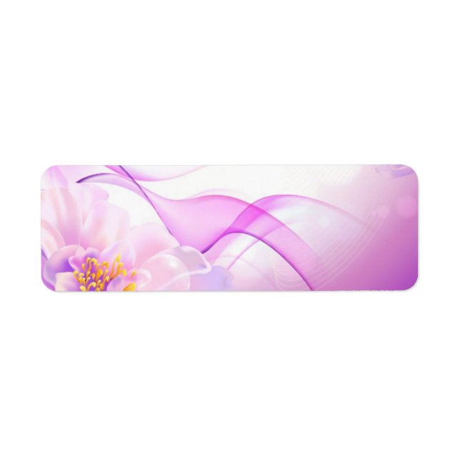 Flower Rosa-Background-Vector-Art DIGITAL REALISM Returadress Etikett (Framsidan)