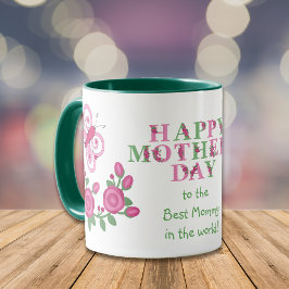 Flower Rosa Butterfly Best Mamma Mugg