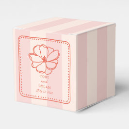 Flower Rosa Tropical Rand Bröllop Presentaskar