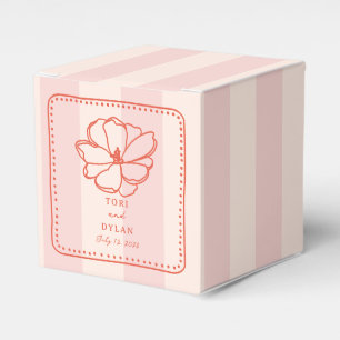 Flower Rosa Tropical Rand Bröllop Presentaskar