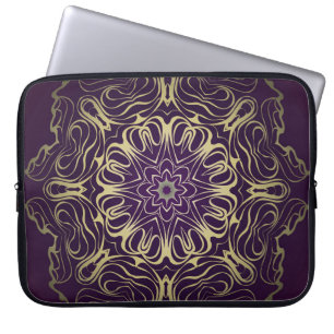 Flower Round Mönster. Illustration. Alla hjärtans, Laptop Fodral