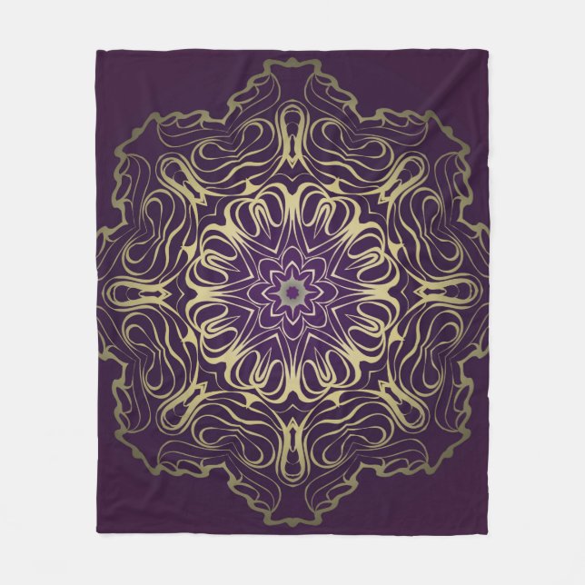 Flower Round Pattern. Illustration. Valentine's, B Fleecefilt (Framsidan)