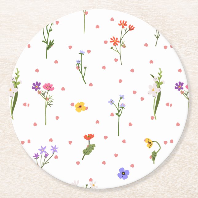 Flower Round Underlägg (Framsidan)