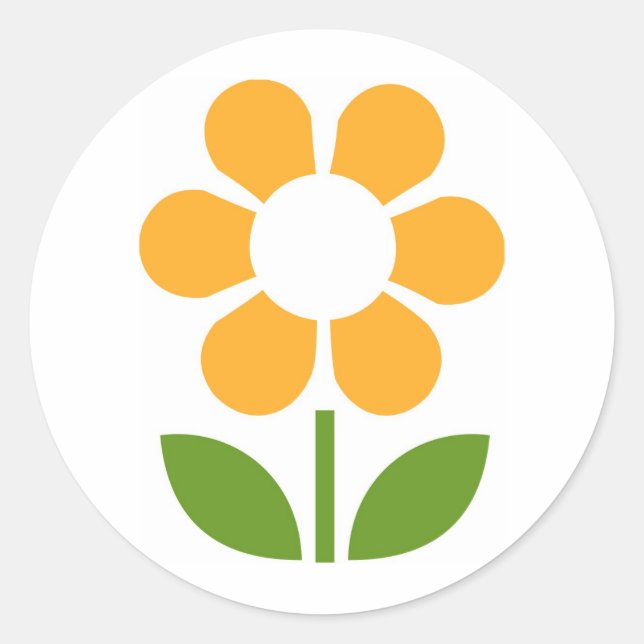 Flower Runt Klistermärke (Framsida)
