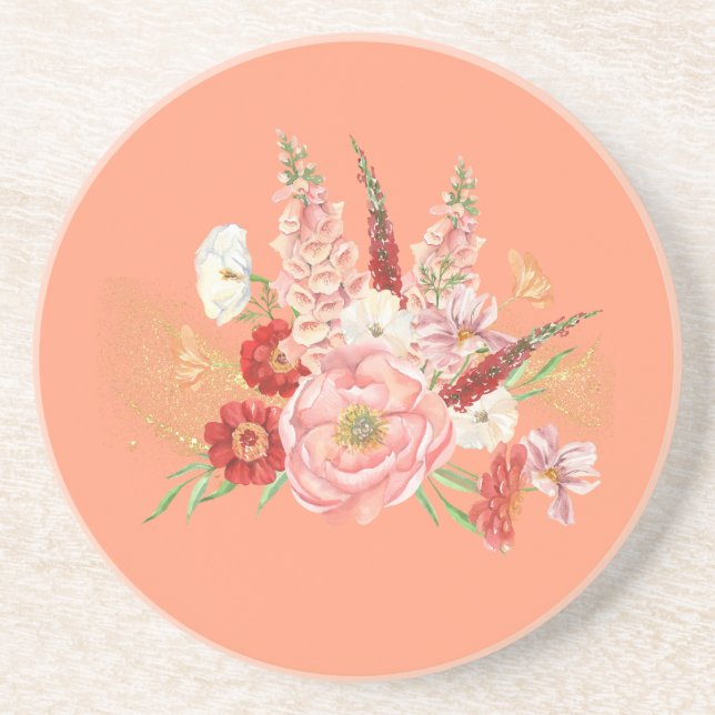 Flower Sandstone-Underlägg Underlägg (Framsidan)