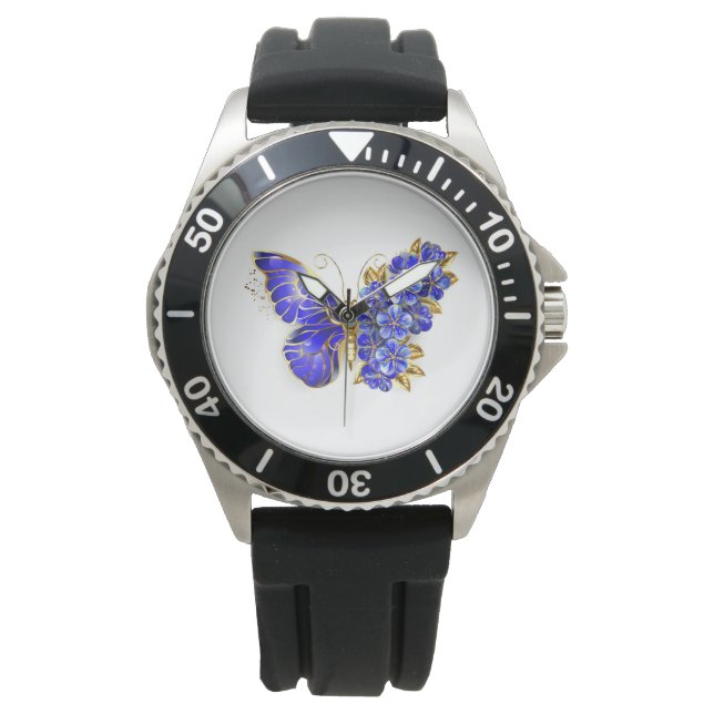 Flower Sapphire Butterfly Armbandsur (Framsida)