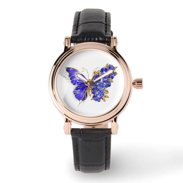 Flower Sapphire Butterfly Armbandsur (Framsida)