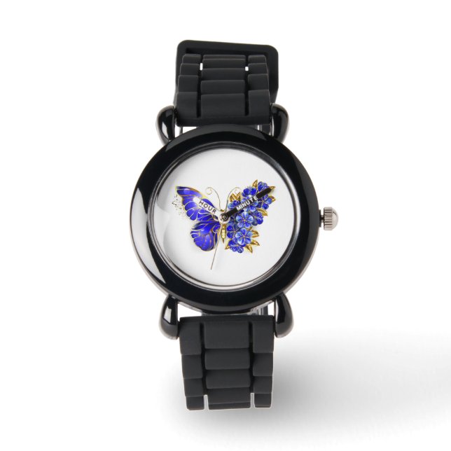 Flower Sapphire Butterfly Armbandsur (Framsida)