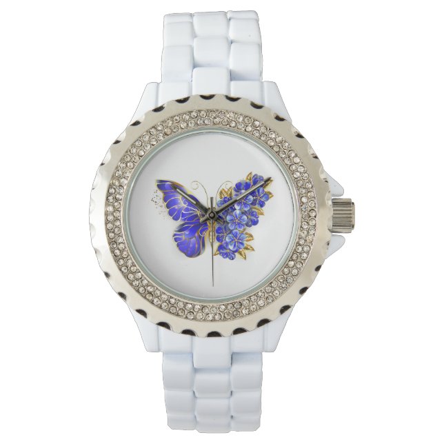 Flower Sapphire Butterfly Armbandsur (Framsida)