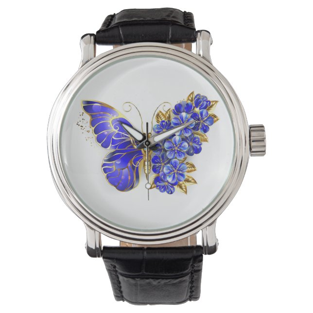 Flower Sapphire Butterfly Armbandsur (Framsida)