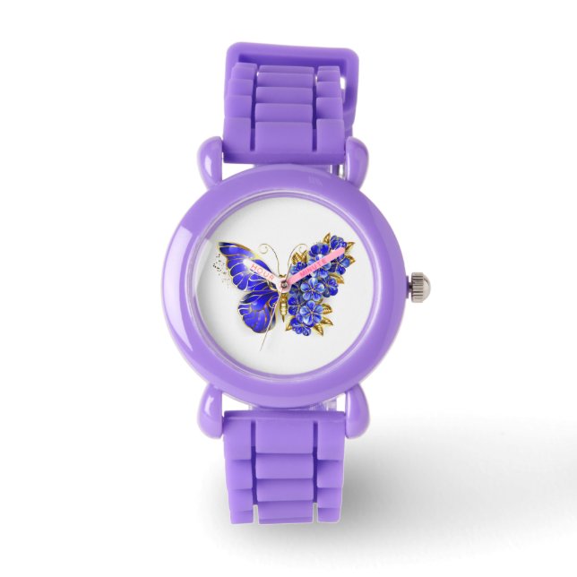 Flower Sapphire Butterfly Armbandsur (Framsida)