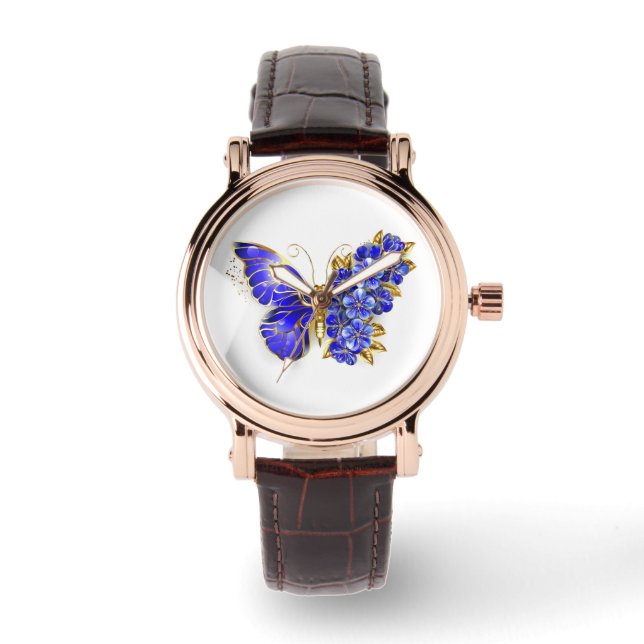 Flower Sapphire Butterfly Armbandsur (Framsida)
