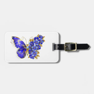 Flower Sapphire Butterfly Bagagebricka
