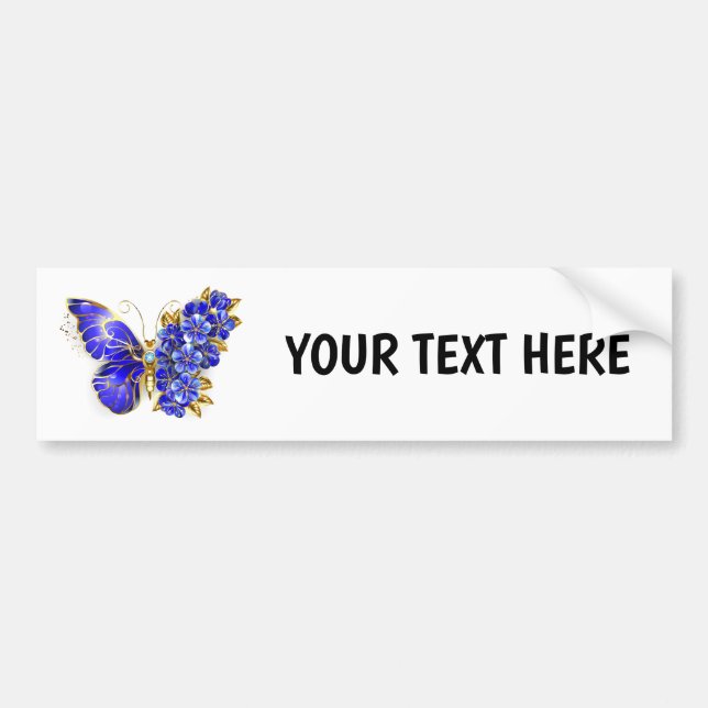 Flower Sapphire Butterfly Bildekal (Framsidan)