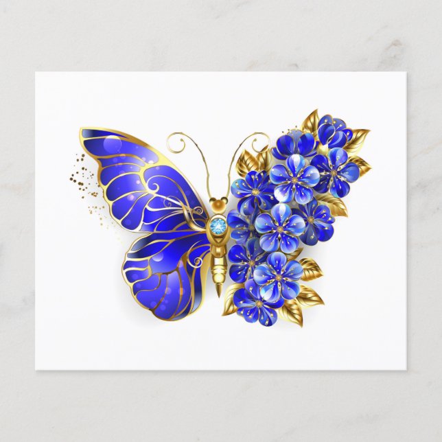 Flower Sapphire Butterfly Flygblad (Framsidan)