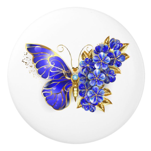 Flower Sapphire Butterfly Knopp (Framsidan)