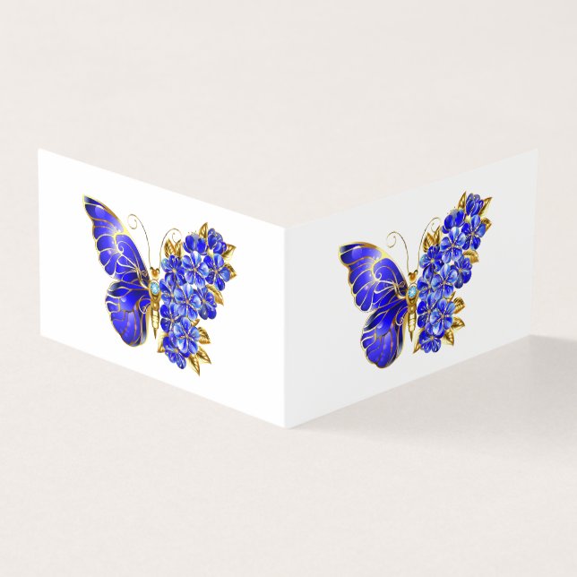 Flower Sapphire Butterfly Kort (Utsida)