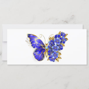 Flower Sapphire Butterfly Kort