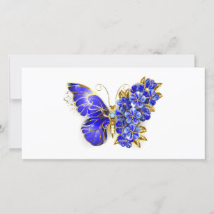 Flower Sapphire Butterfly Kort