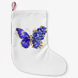 Flower Sapphire Butterfly Liten Julstrumpa
