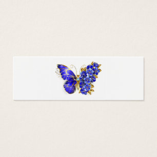 Flower Sapphire Butterfly Litet Visitkort