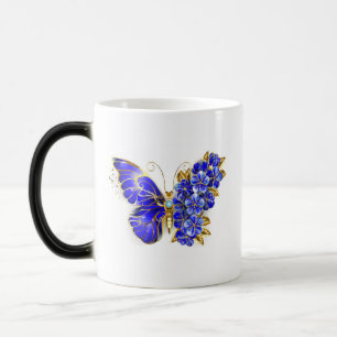 Flower Sapphire Butterfly Magisk Mugg