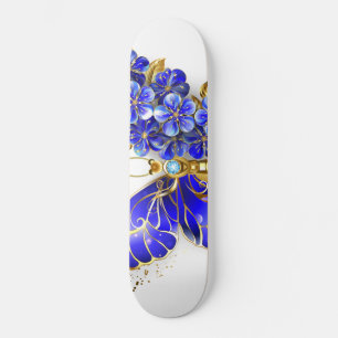 Flower Sapphire Butterfly Mini Skateboard Bräda 18,5 Cm