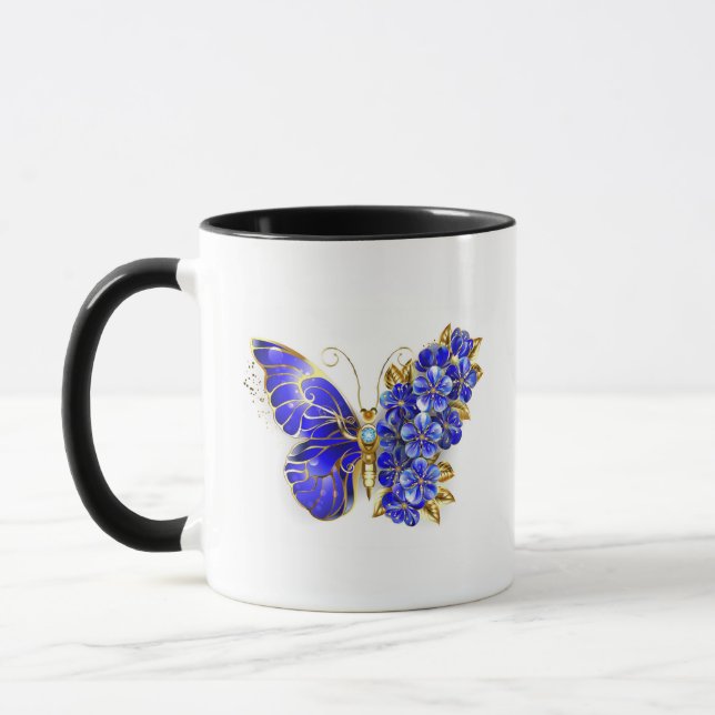 Flower Sapphire Butterfly Mugg (Vänster)