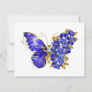 Flower Sapphire Butterfly OSA Kort