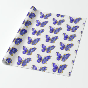 Flower Sapphire Butterfly Presentpapper