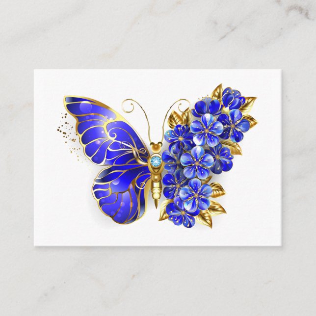 Flower Sapphire Butterfly Rabattkort (Framsida)