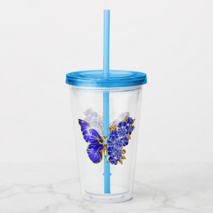 Flower Sapphire Butterfly Take Away Mugg
