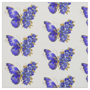 Flower Sapphire Butterfly Tyg