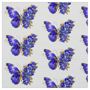 Flower Sapphire Butterfly Tyg