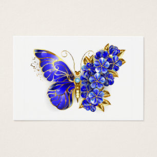 Flower Sapphire Butterfly Visitkort
