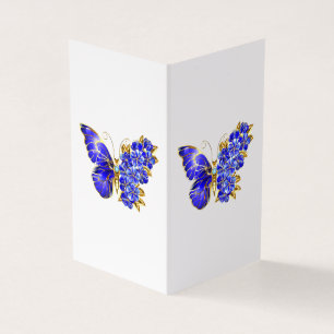 Flower Sapphire Butterfly Visitkort