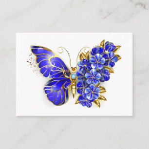 Flower Sapphire Butterfly Visitkort